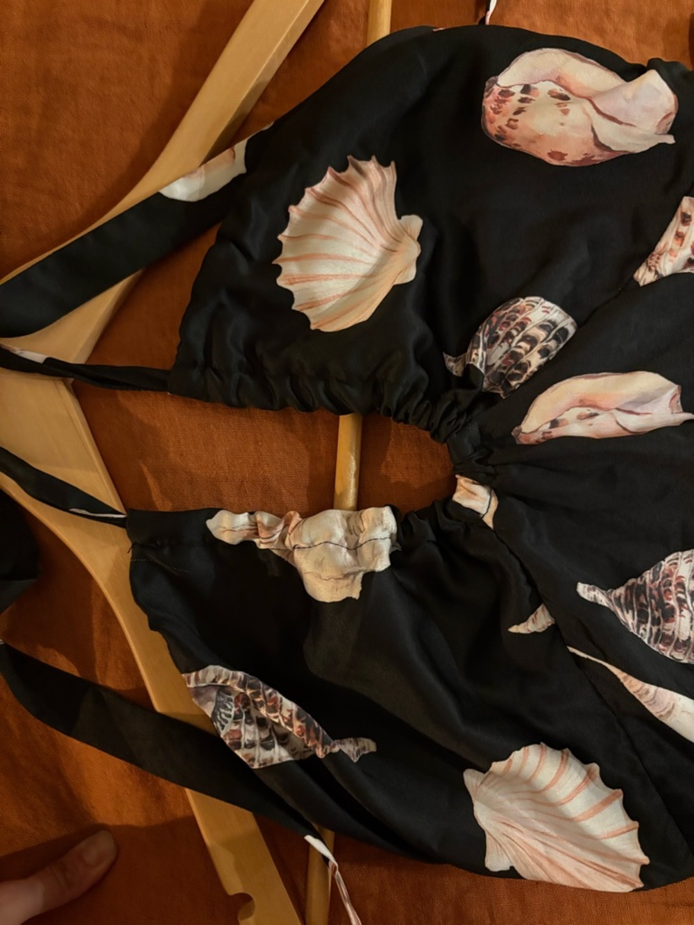 Show Me Your MuMu Milo’s Maxi Dress -  Black with Pink & Cream Shell Print - Picture 15 of 15